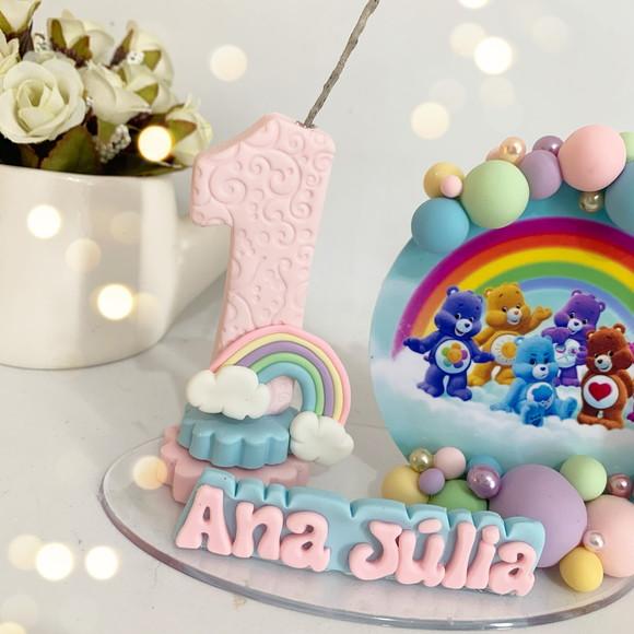 Vela Cenário Ursinhos Carinhosos - Biscuit (personalizada)