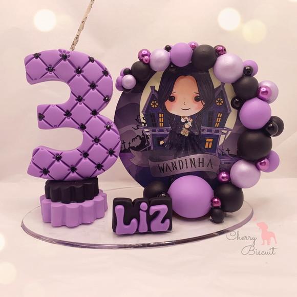 Vela Cenário Wandinha - Biscuit (personalizada)