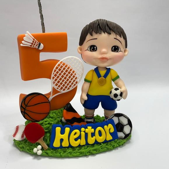 Vela Esportes com Boneco - Biscuit (personalizada)