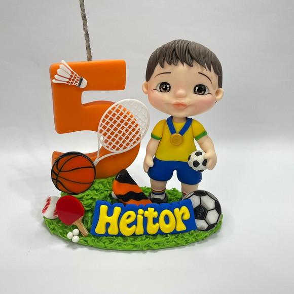 Vela Esportes com Boneco - Biscuit (personalizada)