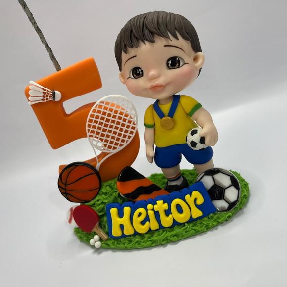 Vela Esportes com Boneco - Biscuit (personalizada)