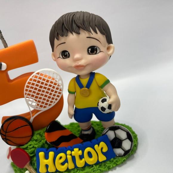 Vela Esportes com Boneco - Biscuit (personalizada)