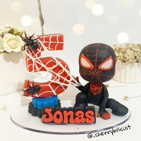 Vela Homem Aranha com Boneco (miles Morales) - Biscuit