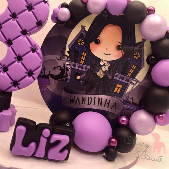Vela Cenário Wandinha - Biscuit (personalizada)