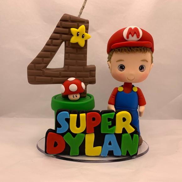 Vela Mario Bros com Boneco - Biscuit (personalizada)