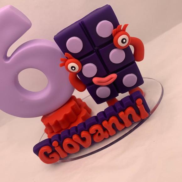 Vela Number Blocks - Biscuit (personalizada)