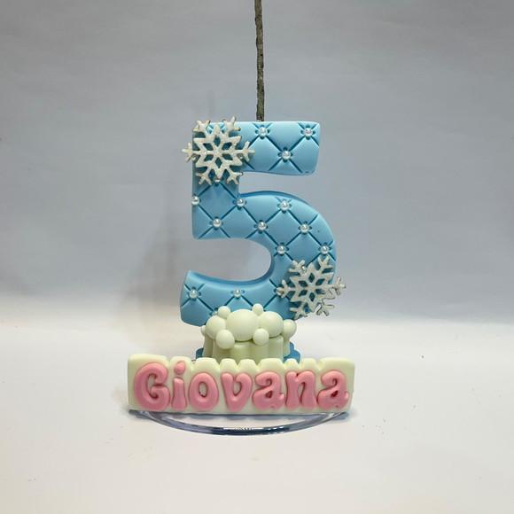 Vela Personalizada - Tema: Frozen