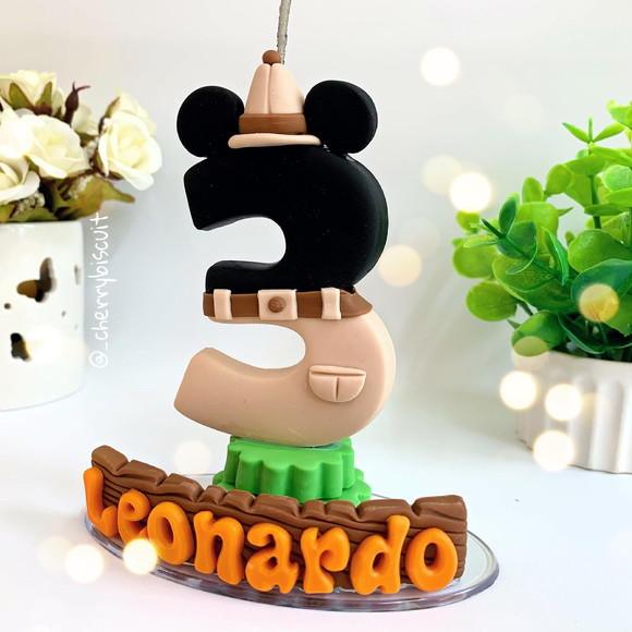 Vela Personalizada - Tema: Mickey Safari