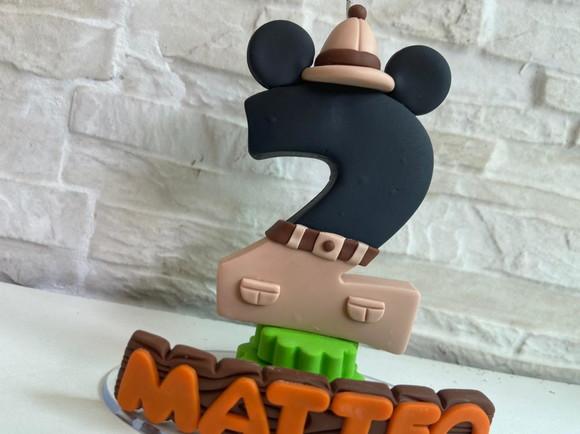 Vela Personalizada - Tema: Mickey Safari