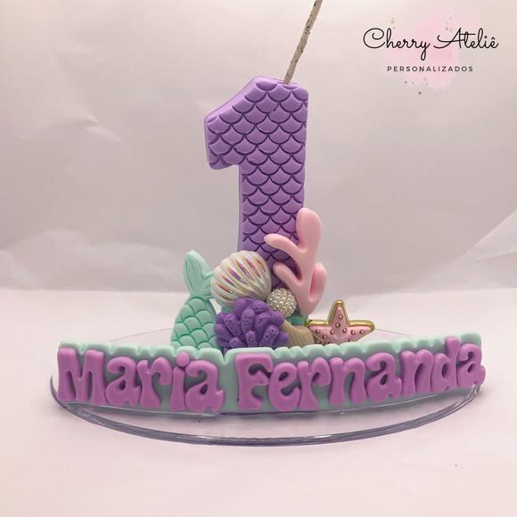 Vela Sereia / Fundo do Mar - Biscuit (personalizada)