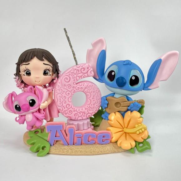 Vela Stitch com Boneca - Biscuit (personalizada)