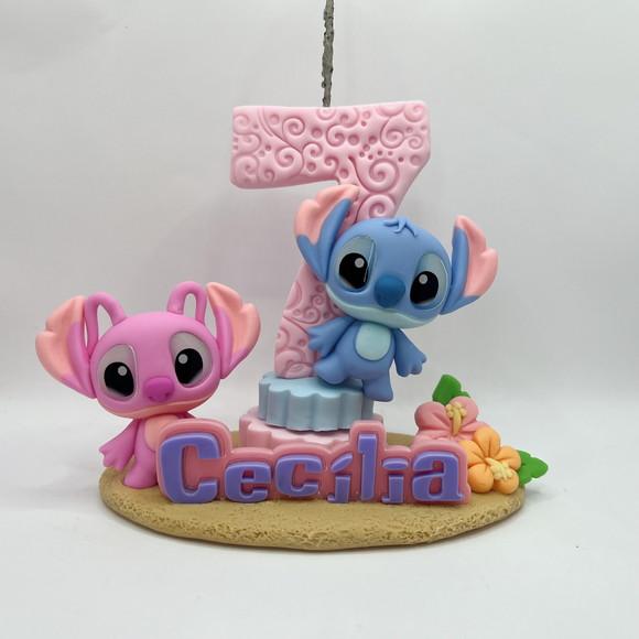 Vela Stitch e Angel P - Biscuit (personalizada)