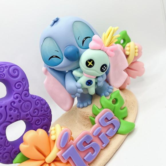 Vela Stitch e Xepa - Biscuit (personalizada)