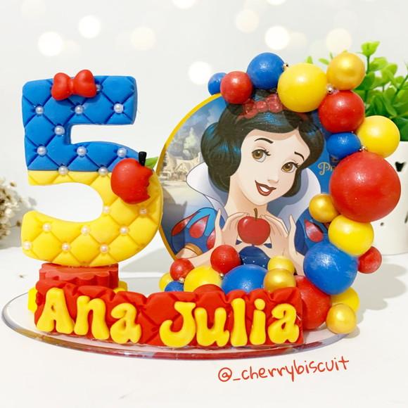 Vela Topo Cenário - Branca de Neve
