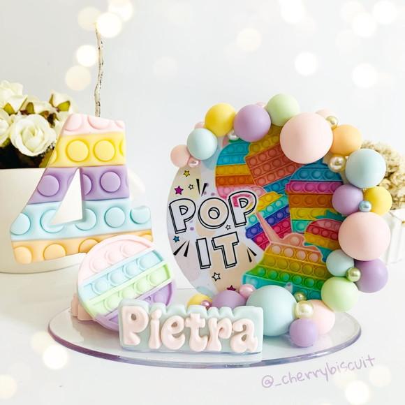 Vela Topo Cenário - Pop It (fidget Toys) - Candy Colors