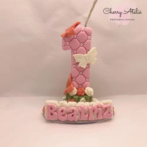 Vela Borboletas - Biscuit (personalizada)