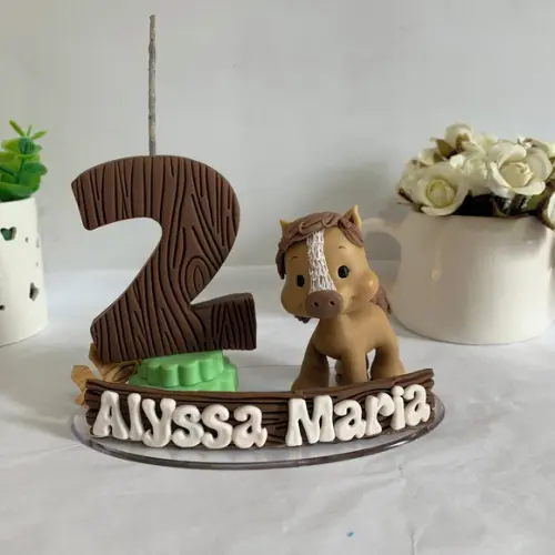 Vela Cavalo Spirit - Biscuit (personalizada)