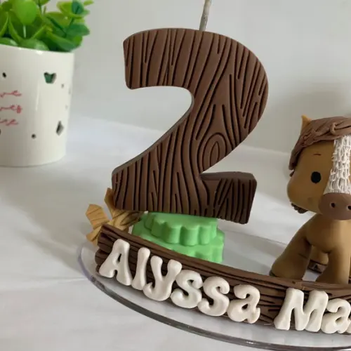 Vela Cavalo Spirit - Biscuit (personalizada)
