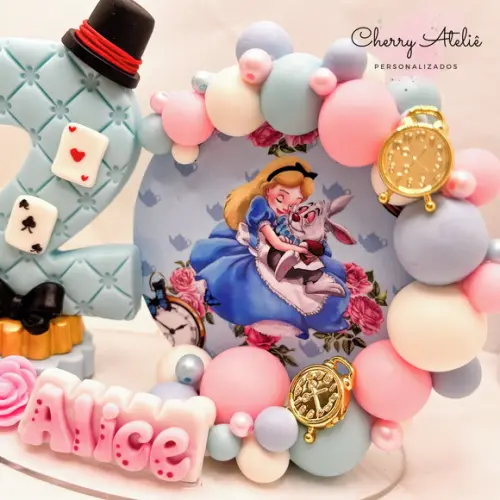 Vela Cenário Alice - Biscuit (personalizada)