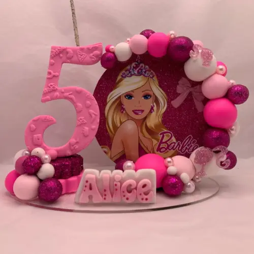 Vela Cenário Barbie - Biscuit (personalizada)