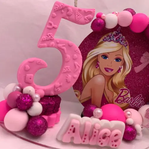 Vela Cenário Barbie - Biscuit (personalizada)