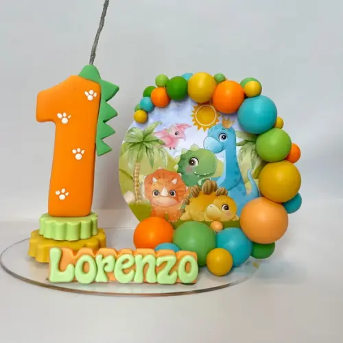 Vela Cenário Dino Baby - Biscuit (personalizada)