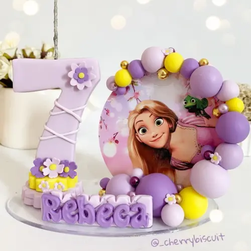 Vela Cenário Enrolados (rapunzel) - Biscuit (personalizada)