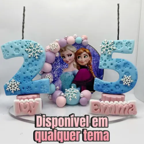 Vela Cenário Dupla (duas Idades) - Biscuit