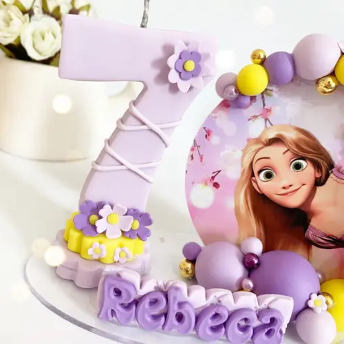 Vela Cenário Enrolados (rapunzel) - Biscuit (personalizada)