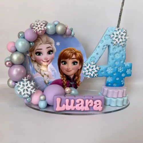Vela Cenário Frozen - Biscuit (personalizada)