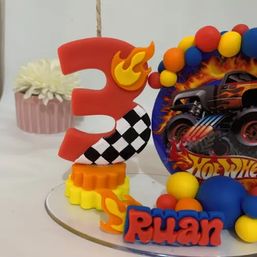Vela Cenário Hot Wheels - Biscuit (personalizada)