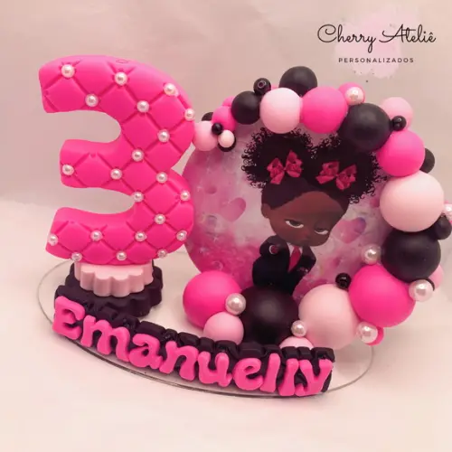 Vela Cenário Poderosa Chefinha - Biscuit (personalizada)