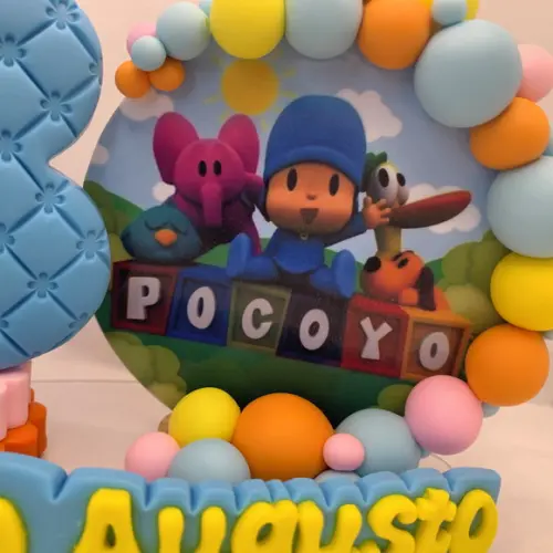 Vela Cenário Pocoyo - Biscuit (personalizada)