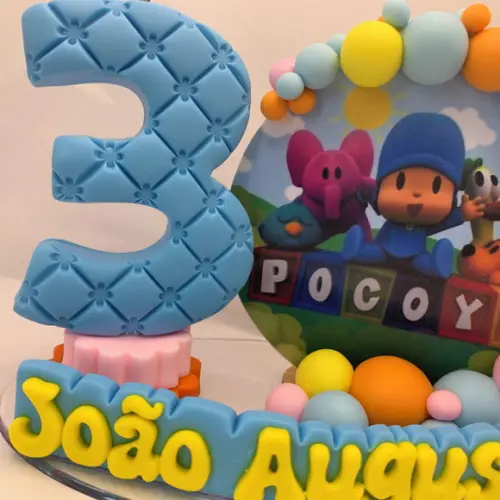 Vela Cenário Pocoyo - Biscuit (personalizada)
