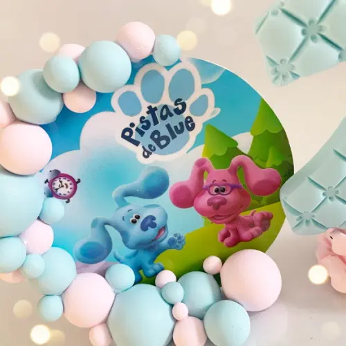 Vela Cenário Pistas de Blue - Biscuit (personalizada)
