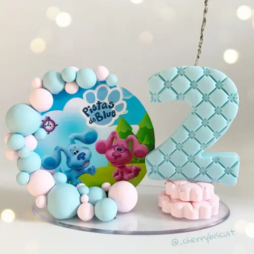 Vela Cenário Pistas de Blue - Biscuit (personalizada)