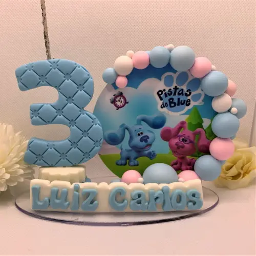 Vela Cenário Pistas de Blue - Biscuit (personalizada)