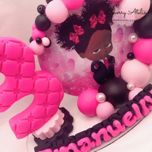 Vela Cenário Poderosa Chefinha - Biscuit (personalizada)