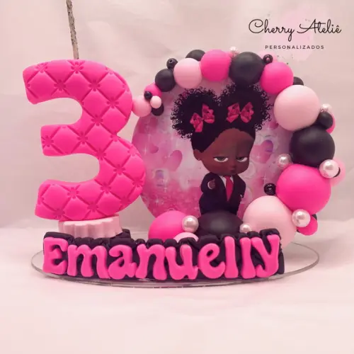 Vela Cenário Poderosa Chefinha - Biscuit (personalizada)