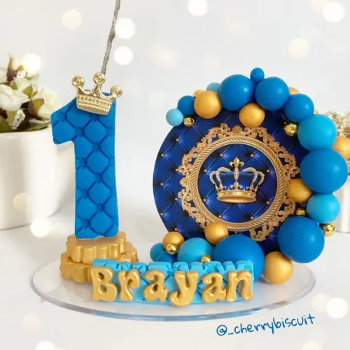 Vela Cenário Príncipe - Biscuit (personalizada)