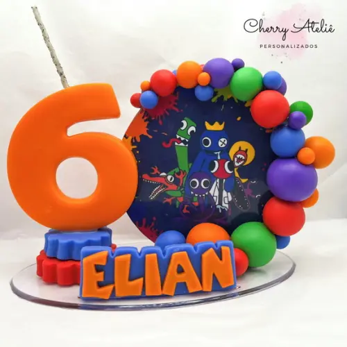 Vela Cenário Rainbow Friends - Biscuit (personalizada)