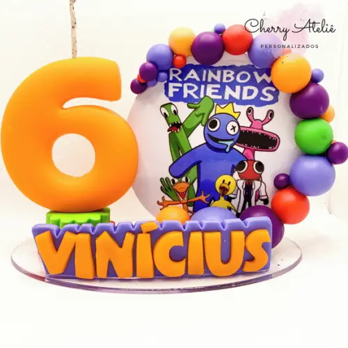 Vela Cenário Rainbow Friends - Biscuit (personalizada)