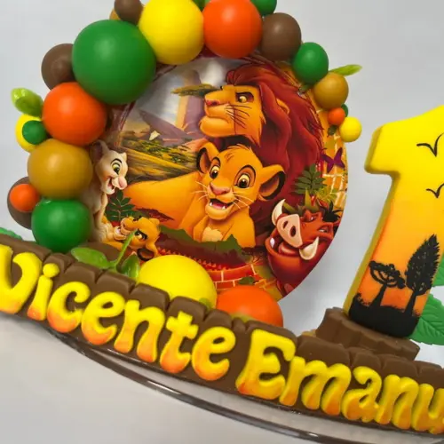 Vela Cenário Rei Leão - Biscuit (personalizada)