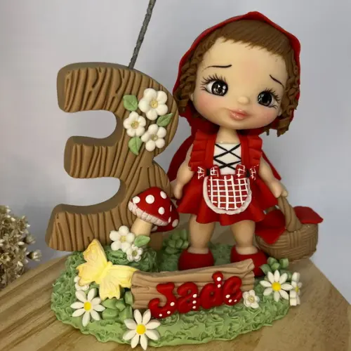 Vela Chapeuzinho Vermelho - Biscuit (personalizada)