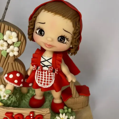 Vela Chapeuzinho Vermelho - Biscuit (personalizada)