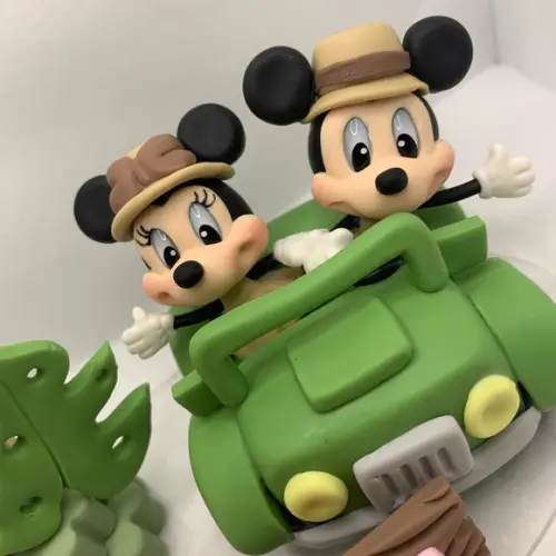Vela Mickey e Minnie Safari Jipe - Biscuit (personalizada)
