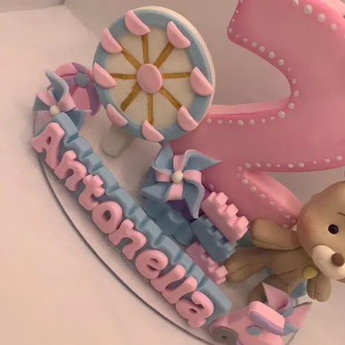 Vela Parque de Diversões Rosa - Biscuit (personalizada)