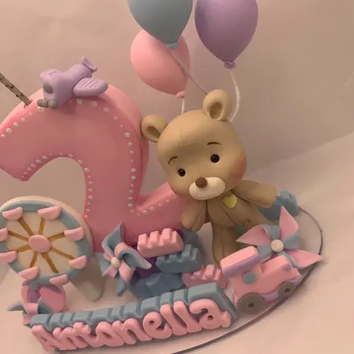 Vela Parque de Diversões Rosa - Biscuit (personalizada)