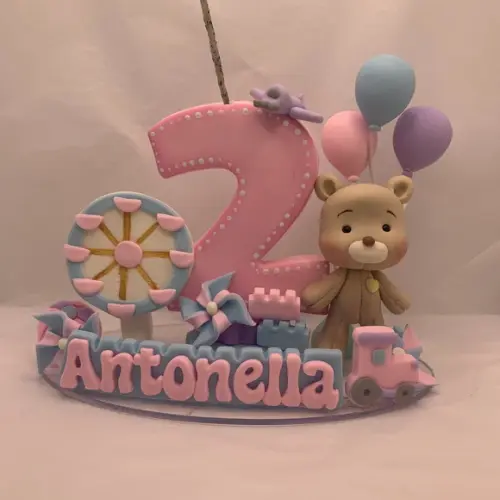 Vela Parque de Diversões Rosa - Biscuit (personalizada)