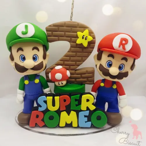 Vela Personalizada - Mário Bros e Luigi